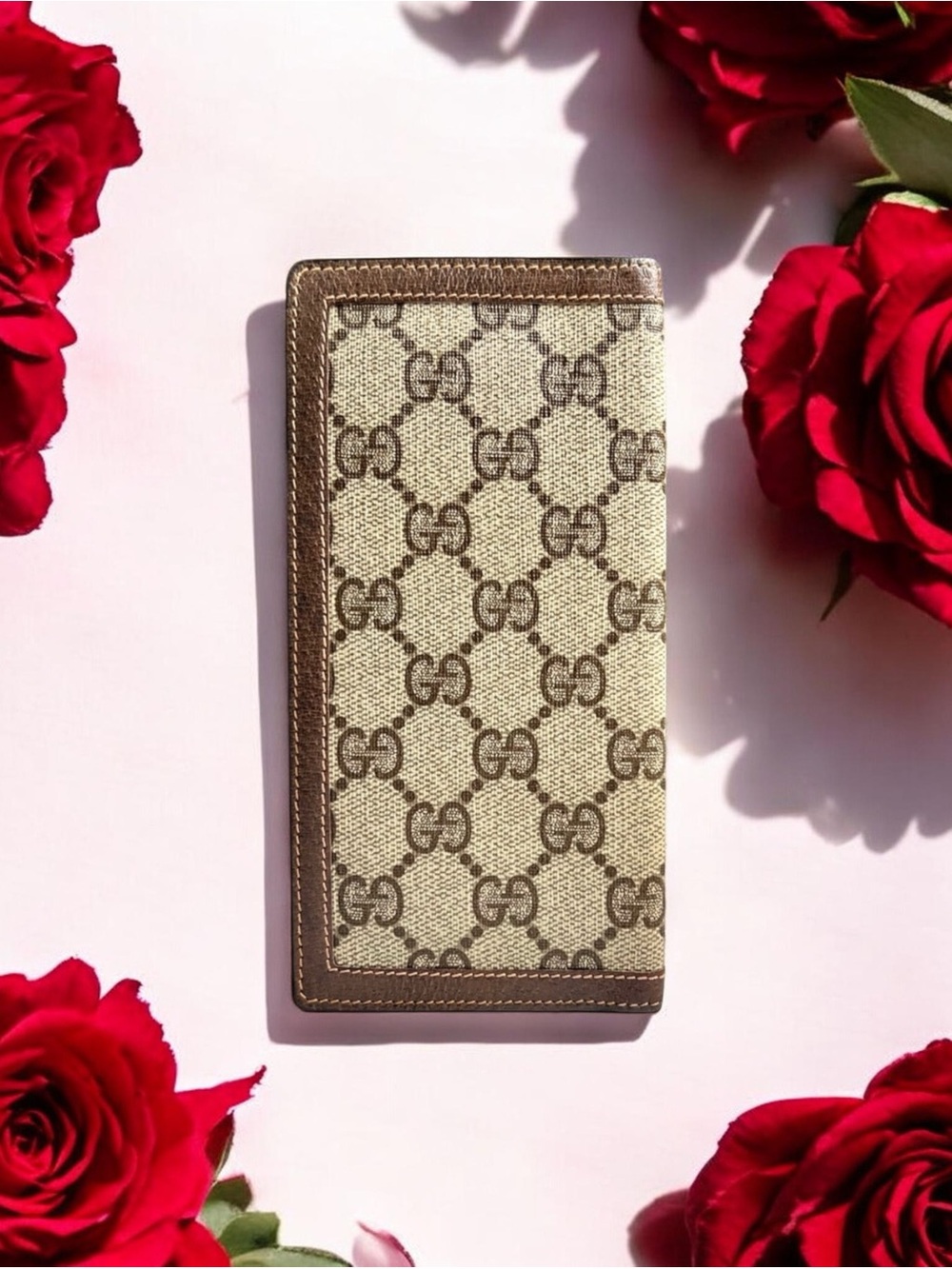 Gucci Beige and Brown Wallet and check book - Picture 3 of 11